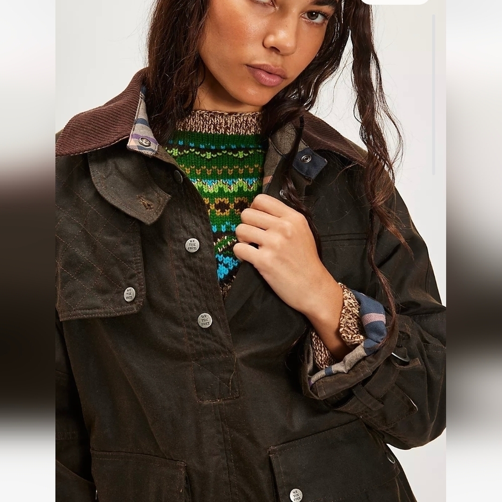 NWT We the Free Headliner Wax Pullover-Olive